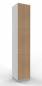 Preview: Schießfachschrank 3 Fächer 220 cm hoch Metallsockel Weiss Eiche